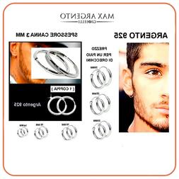 Cerchietto Cerchio In Argento 925&permil;  Uomo/donna Misura Da 3