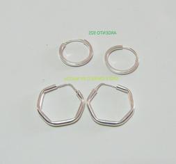 Cerchietto Unisex In Argento 925 Esagonali E Cerchio Piatto 