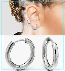 Cerchio Acciaio Inox Cerchietto Uomo Donna  12mm  Argento