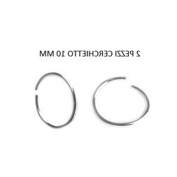 Cerchio Argento 925 Piercing Naso 10  Mm