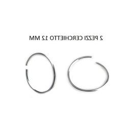 Cerchio Argento 925 Piercing Naso 12  Mm