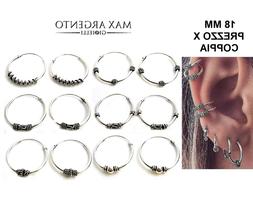 Cerchio Cerchietto 18 Mm Argento 925 Baly Etnik Style Uomo D