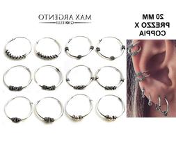 Cerchio Cerchietto 20 Mm Argento 925 Baly Etnik Style Uomo D