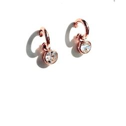 Cerchio Cerchietto Punto Luce Pendente Oro Rosa White Crysta