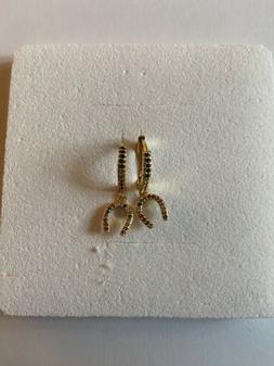 Cerchio Con Ferro Di Cavallo Dorati Con Strass Multicolor