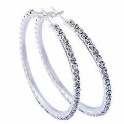 Donna Cerchi Piccoli Anelle Anelli Punti Luce Strass Pendent