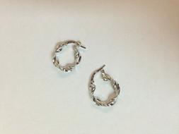 Cerchio Donna Bambina Oro Bianco 18 Kt 750% Lavorazione Intr