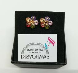 Cerchio Donna Bambina Ragazza Oro 18 Kt Placcato E Swarovski