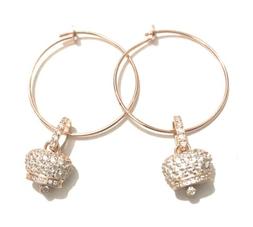 Cerchio Dorati Con Campanelle Con Strass Bianchi