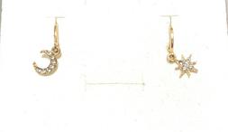 Cerchio Dorati Stella  E Luna Con Strass