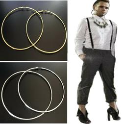 Cerchio Grandi Da Donna Argento Oro A Diametro 10 Cm Fini Le