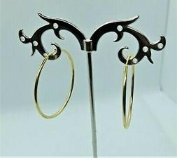 Cerchio Grandi Oro Giallo 18kt 750 Donna Boucles Oreilles Or