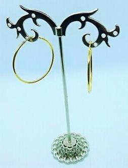 Cerchio Grandi Oro Giallo 18kt 750 Donna Boucles Oreilles Or