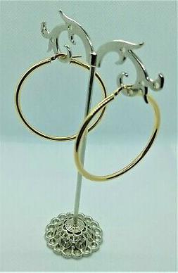 Cerchio Grandi Oro Giallo 18kt 750 Donna Boucles Oreilles Or