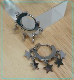 Cerchio In Acciaio Donna Cerhietto Stelle Stelline Argento