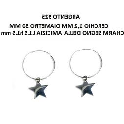 Cerchio In Argento 925 Con Pendente Simbolo Stella