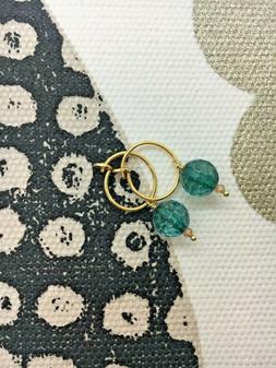 Cerchio In Argento 925 Placcato Oro Con Cristallo Colorato