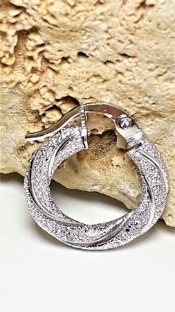 Cerchio Oro Bianco 18kt Intrecciato Lucido-diamantato Diamet