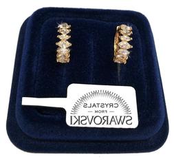 Cerchio Piccolo Donna Pl. Oro Giallo 18k Con Cristalli Swaro