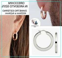 Cerchio Uomo Donna 20-26mm Cerchietto Pirata Argento 925% Qu