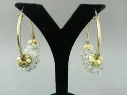 Cerchio Vintage Quarzo Azzurro  Argento Placcato Oro