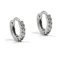 Cerchio Zirconato Piccolo In Argento 925 Diametro Cm 1