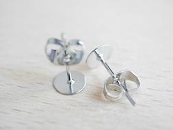 Chiusura A Farfalla Anello Ottone Argento 6 Mm