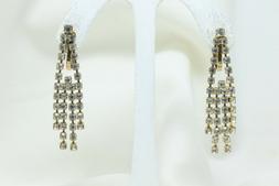 Clip Pendenti Con Cristalli Anni 80 Bigiotteria Vintage