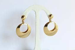 Clip Pendenti Dorati Anni 70 Bigiotteria Vintage