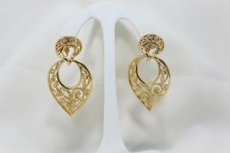 Clip Pendenti Dorati Anni 80 Bigiotteria Vintage