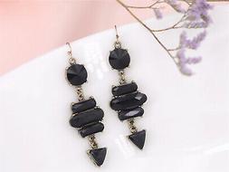 Clip Pinze Dorato Lampadario Goccia Triangolo Nero Retr&ograve; A1