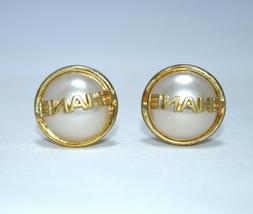 Color Oro Perle Rotondo Cc Logo Vintage 12635