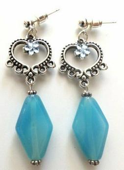 Con Base A Candeliere ,strass Ed Agata Azzurra
