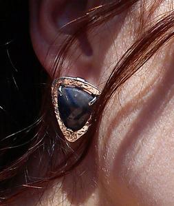 Con Chiusura In Zaffiro Naturale Blu, Incastonato In Argento