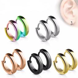 Con Orecchini A Cerchio Punk In Acciaio Inox Orecchini A Cli