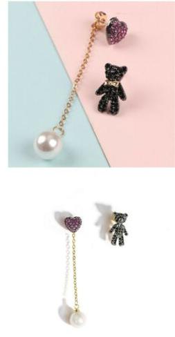 Con Orsacchiotto Nero In Argento 925 Con Zirconi Cuore In Fi