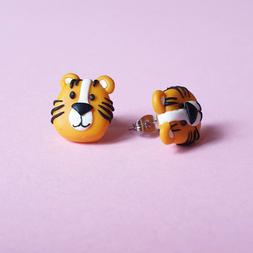 Con Perno - Tigri In Fimo - Modellati A Mano - Pets Collecti
