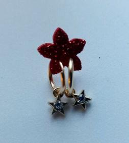 Con Piccole Stelle E Strass Color Oro Handmade