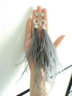 Con Piume Di Struzzo E Chiusura In Zircone