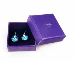 Con Stampa Cuore Blu | Orechini Donna Con Cuoricino | Idea R