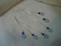 Con Swarovski Blu E Cuoricini