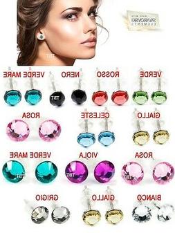 Con Swarovski Uomo Donna Unisex  Punto Luce 8mm Tanti Colori