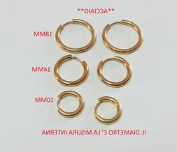 Coppia Cerchietto Unisex Acciaio Anallergico Colore Oro Uomo