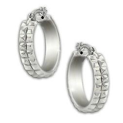 Creoli 925 Vero Argento Punk Rock Donna Gioiello Sdo67242