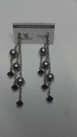 Cristalli Perle Di Swarovski  E Argento 925  Super  Offerta