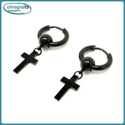 Croce Da Uomo Cerchio Pendente In Acciaio Donna Con A Piccol