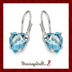 Cuore Acquamarina Gioielli Donna In Argento 925 Rodiato Oro 