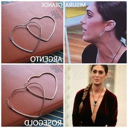 Cuore Cerchio In Acciaio 316l Argento/rosegold  Grande - Mod