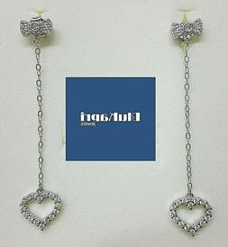 Cuore In Argento 925 Con Zirconi Lunghi