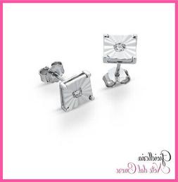 Cuore In Oro Bianco 18k Con Diamanti Naturali 0.08 Carati Ce